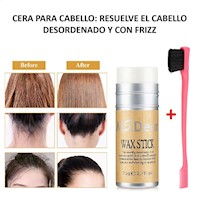 Barra de Cera Profesional para Cabello +Peine Aplicador Magic Wax Sin Frizz Genieka