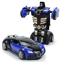 Mini Robot Transformer en Auto en un Clic Regalo Navidad - Genieka