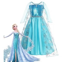 Disfraz Vestido Niña Frozen Elsa Cumpleaños Navidad Halloween Juego Genieka