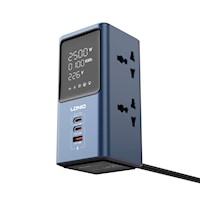 TOMACORRIENTE 7 TOMAS 2500W TIPO C 45W LED DISPLAY LDNIO SC2 - GREY
