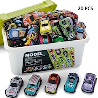 Autos Deportivos 20 unid + Caja Modelos Nascar Coleccionable Aleación Coches Navidad Genieka