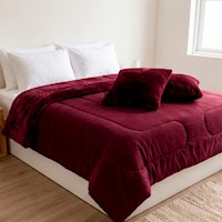 Edredón Nórdico Plush Bell 180 GR Microfibra Confort / Guinda Arlin