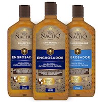 Pack Tío Nacho Engrosador 2 Shampoo +1Acondicionador c/u 415ml