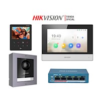 Kit Videoportero IP Hikvision DS-KIS602 Cámara 2MP App Llamada 1 Monitor 4.3"