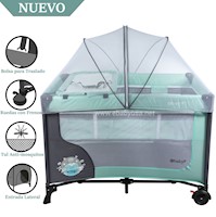 Cuna Corral Ebaby con Cambiador Happy Dream Celeste