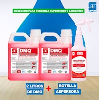 2 LITROS  DMQ DESINFECTANTE + 1 BOTELLA ASPERSORA 1L