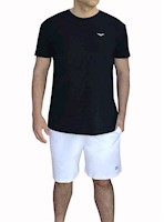 Polo deportivo algodón licrado hombre Revati FT11-PH-M1 / negro