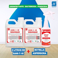 2 LITROS SANI-T-10 DESINFECTANTE + 1 BOTELLA ASPERSORA 1 L