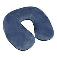 Almohada Cojin Para Cuello En U Con Bolitas Azul Marino