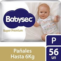 Pañal Bebé Babysec Super Premium P 56 un