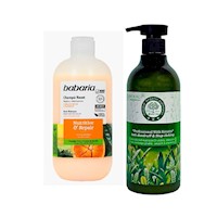 Pack de Shampoo RESET Babaria + Acondicionador Te Verde Wokali
