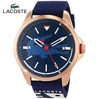 Reloj Lacoste Capbreton 2010964 para Hombre Correa de Silicona Azul Acero Inoxidable Dorado