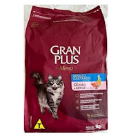 GRAN PLUS GATO CASTRADO SABOR SALMON Y ARROZ 3 KILOS