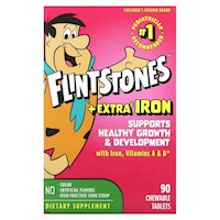 Flintstones Bayer Multivitamínico para Niños +Extra Iron 90 Masticables