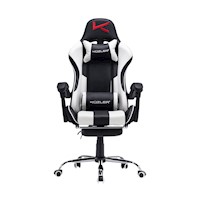 Silla Gamer Kuzler Masajeador RIK-101 Blanco/Negro