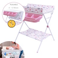 Bañera Cambiador EBaby MAXI 830-1 Rosado