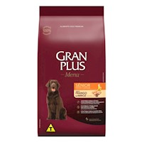 GRAN PLUS PERRO SENIOR RAZA MEDIANO A GRANDE  POLLO Y ARROZ 15 KILOS