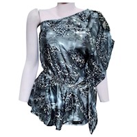 Blusa Peplum Diagonal Mujer Talla S Sapa