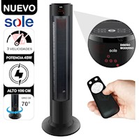 Ventilador de Aire Sole Tipo Torre 106cm SOLAIR018 - Negro