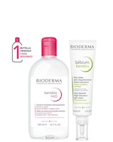 Duo Bioderma Sensibio H2O 500ml + Sebium Kerato+ Gel Crema Anti-imperfecciones 30ml..