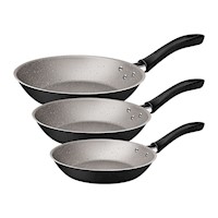 Juego de Sartenes Tramontina Linz 3 Piezas Negro