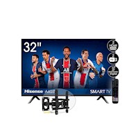 Televisor LED HD 32" Smart TV HISENSE 32A4GSV + Rack
