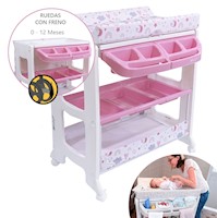 Bañera Cambiador NATIEL Ebaby 815-1 Rosado