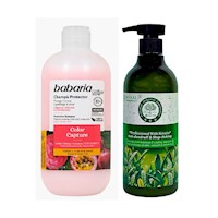 Pack de Shampoo Color Capture Babaria +Acondicionador Te Verde Wokali