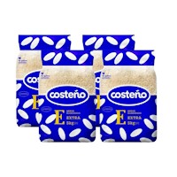 Arroz Extra COSTEÑO Bolsa 5Kg - Paquete 4u