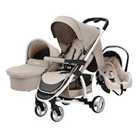 Coche de Paseo con Accesorios Carestino LONDON Beige