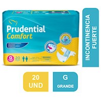 Pañal Prudential Confort Talla G - Bolsa 20 UN