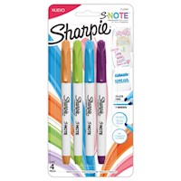 Marcador Sharpie S Note Blister X4 Fashion