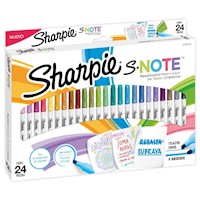 Marcador Sharpie S Note Blister X24 Pastel