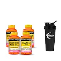 COMBO VITAMINAS MASON - 2 HYALURONIC ACID 100 MG + 2 COLLAGEN 1500 PLUS + SHAKER