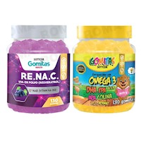 GOMITAS RESVERATROL 130UND + GOMITAS OMEGA 3 NIÑOS 130UND