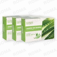 PACK 3 JABONES EN BARRA AROMA A ALOE VERA 270G FLOWER SECRET