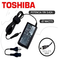 Cargador  Compatible  Toshiba 19v 3.42a Punta Negra 5.5-2.5mm-65w