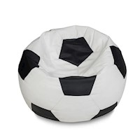 Drimer Pouf Balón de Fútbol Mediano Negro