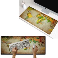 Mouse Pad Escritorio Large 30x80cm Computador Mapa Geologico Sepia