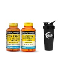 COMBO VITAMINAS MASON-VEIN ERECT WITH ARGININE & MACA+POTASSIUM GLUCONATE+SHAKER