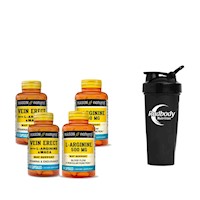 COMBO VITAMINAS MASON- 2 VEIN ERECT WITH ARGININE&MACA+ 2 ARGININE 500MG +SHAKER