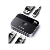 Switch UGREEN DisplayPort 14 Bidirectional 8K 2 en 1 CM665