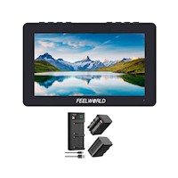 Monitor Feelworld F5 PRO + 2 Baterias F970 + Cargador