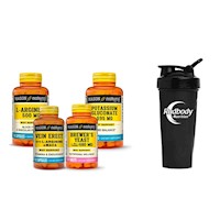 COMBO VITAMINAS- VEIN ERECT +BREWERS YEAST+ ARGININE +POTASSIUM GLUCONATE+SHAKER