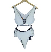 Bikini BEBE Glitter - Blanco