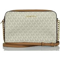 Cartera Crossbody Michael Kors Jet Set - Beige