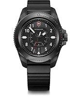 Reloj Journey 1884 dial negro, correa caucho, Victorinox