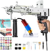 Set de Tufting: Pistola 2 en 1, Recortador y Accesorios