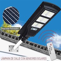 Reflector LED Solar Luz Blanca 200W Poste Exterior de Calle Sensor de Movimiento IP65