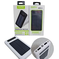 Batería Portátil Ewtto Solar 20,000 Mah Con Linterna